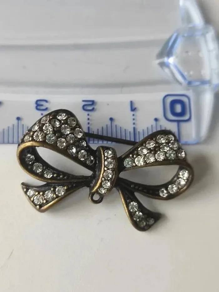 Parure broche et BO noeuds Neufs - photo numéro 2