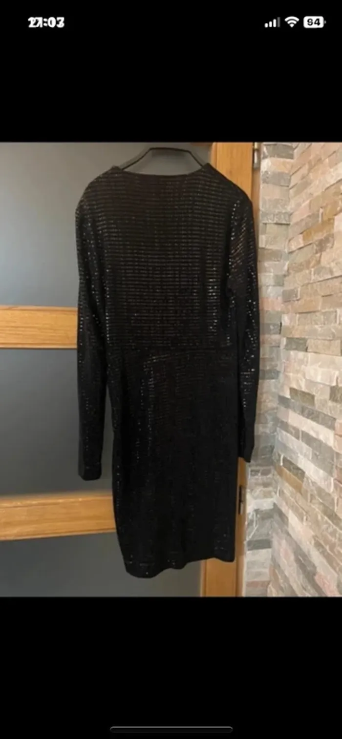 Magnifique robe à paillettes,Zara, taille L XL - photo numéro 3