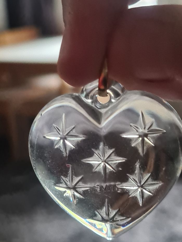 Pendentif. Cœur. Transparent. 4 x 4 cm - photo numéro 2