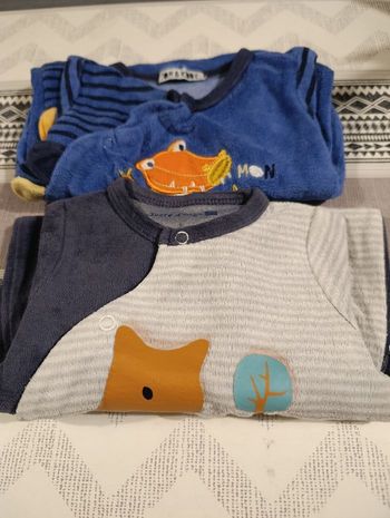 Pyjama bébé garçon 3 mois lot de 2 sucre d'orge et Tom et Kiddy