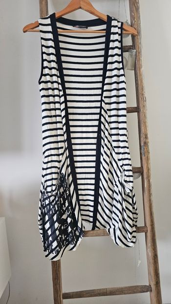 Gilet sans manches marinière taille 38 M
