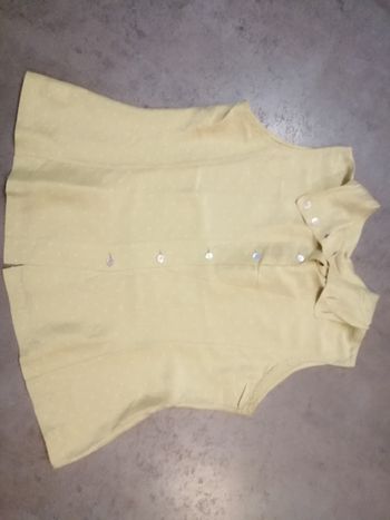 chemisier sans manches jaune pale Taille 42 Kenato Nucci Neuf