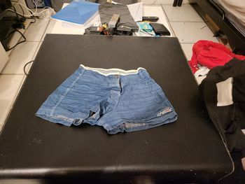 Short en coton effet jeans taille S