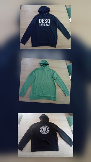 Lot 3 sweats à capuche garçon 16 ans - Excellent état