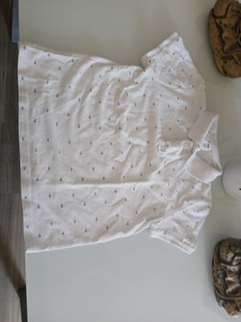 POLO BLANC MANCHES COURTES KIABI