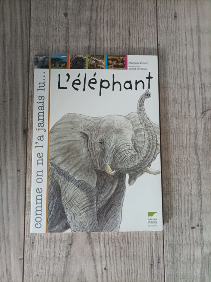 Livre éducatif sur les éléphants neuf
