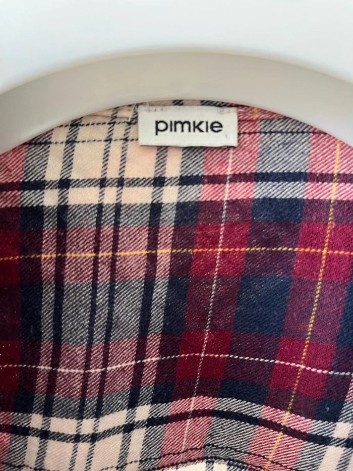 Chemise à carreaux femme Pimkie couleur bordeaux très bon état - photo numéro 3