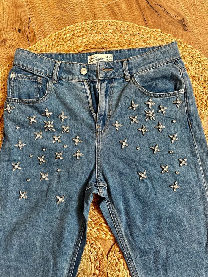 Pantalon Jean femme strass Jennifer taille 40 - photo numéro 5