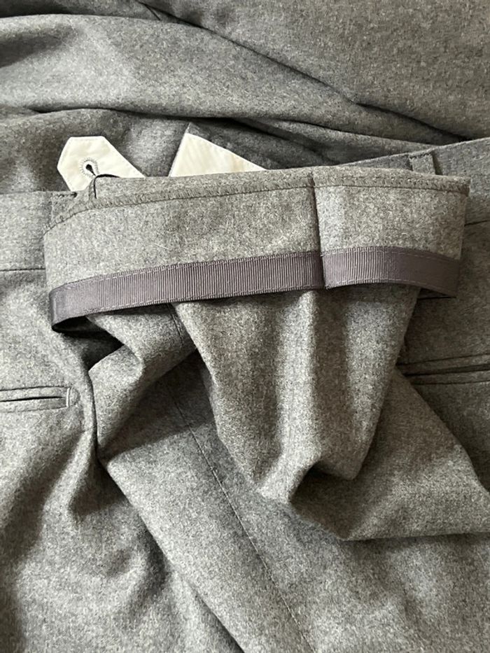 Tailleur pantalon gris clair veste croisée 6 boutons en laine et cachemire - Suitsupply - photo numéro 18