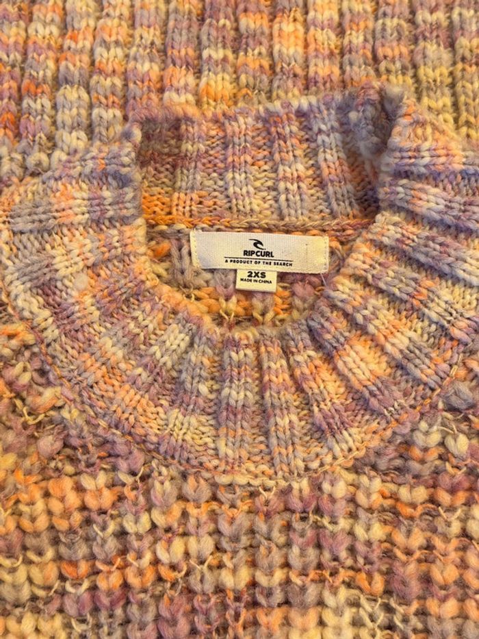 Pull Rip Curl en maille rose – Modèle Beach Party Slub XS - photo numéro 6