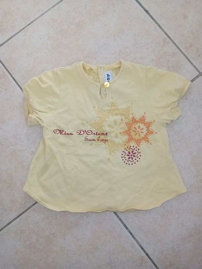 Tee shirt jaune 18 mois