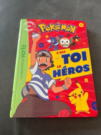 Grand livre bibliothèque verte Pokémon c’est toi le héros