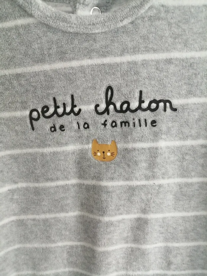 Pyjama kiabi gris et blanc couleur mixte - photo numéro 2