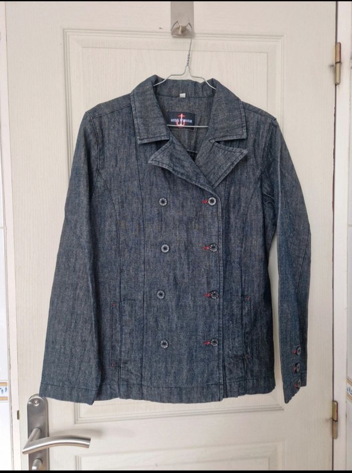 Jolie veste en jean femme miss dynam taille L/40 - photo numéro 2