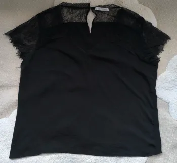 🖤 Haut noir dentelle – Violeta by Mango – Taille XXL 🖤