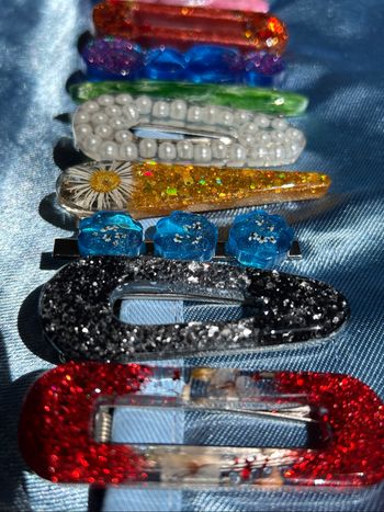 Barrettes à cheveux en résine
