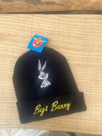 Neuf bonnet vintage noir looney tunes bugs bunny