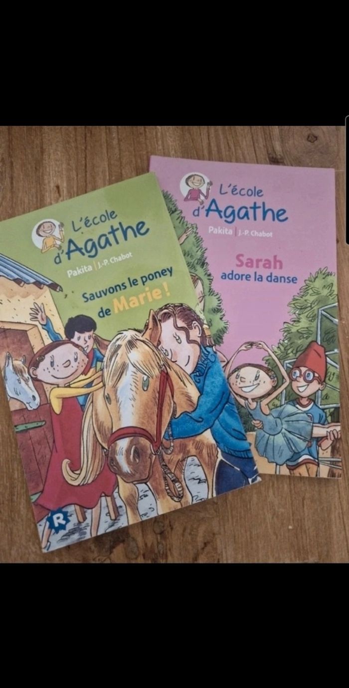 L ecole d agathe / lot de 2 livres