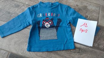 T shirt manches longues avec ours