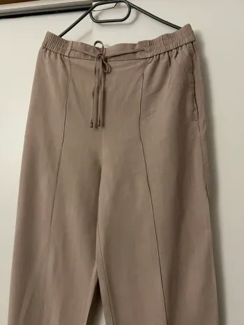 Pantalon large rose clair à rayures fines blanches Primark - photo numéro 3