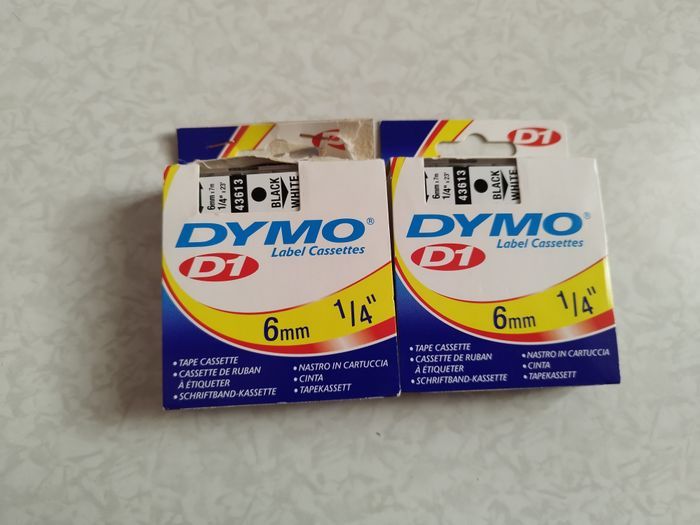 2 Dymo étiquettes 6 mm 43613 original - photo numéro 1