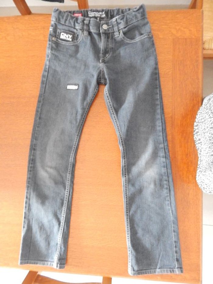 Jean stretch garçon 10 ans gris foncé