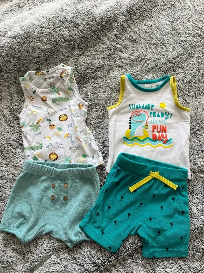 Lot ensemble 3 mois short marcel orchestra