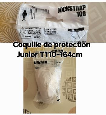 Decathlon Outshock Coquille de protection/Jockstrap 100 Junior T110-164cm& Taille 74-85cm -Blanc