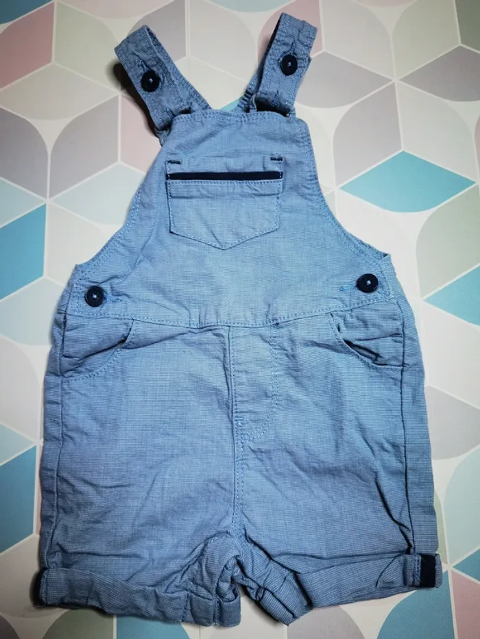 D4572 - salopette short 12 mois - photo numéro 2