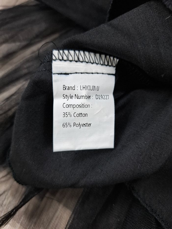 Robe noire bébé 3-6 mois effet tutu - photo numéro 4