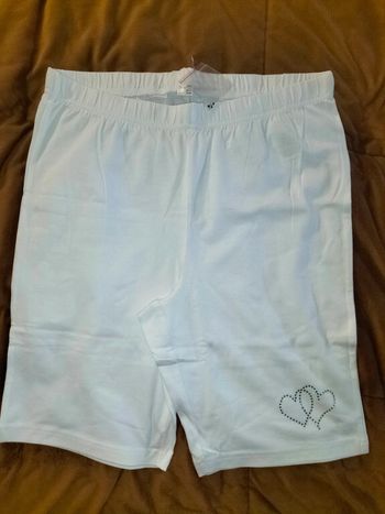 Cycliste blanc strass coeur bpc sélection 44/46