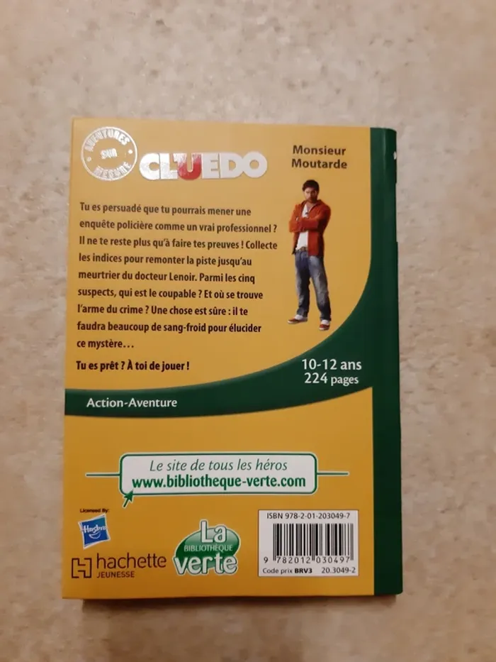 Livre Bibliothèque Verte Cluedo M. Moutarde - photo numéro 2