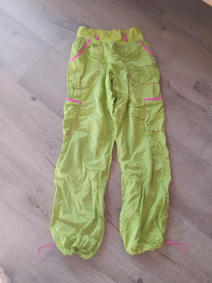 Pantalon de zumba vert et rose S