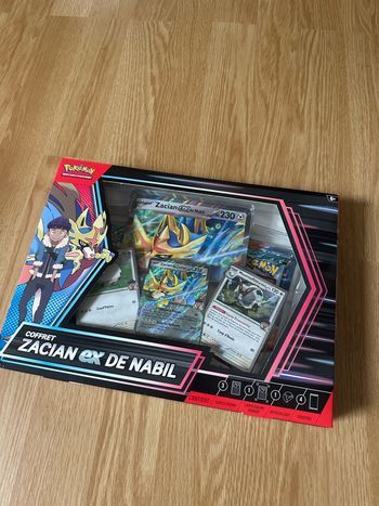 Coffret Pokémon, 4 boosters, zacian-ex de Nabil, en français