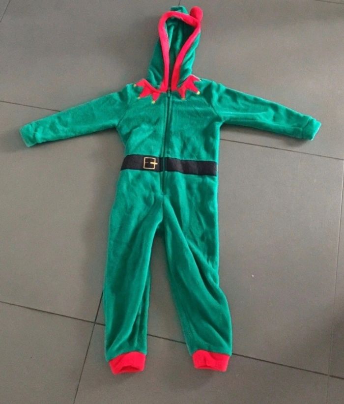 Combinaison pijama lutin de Noël 4 ans