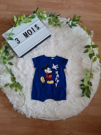 Combishort Mickey bleue