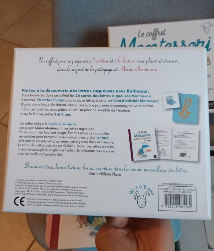 Coffret Montessori des lettres rugueuses de Balthazar - photo numéro 7