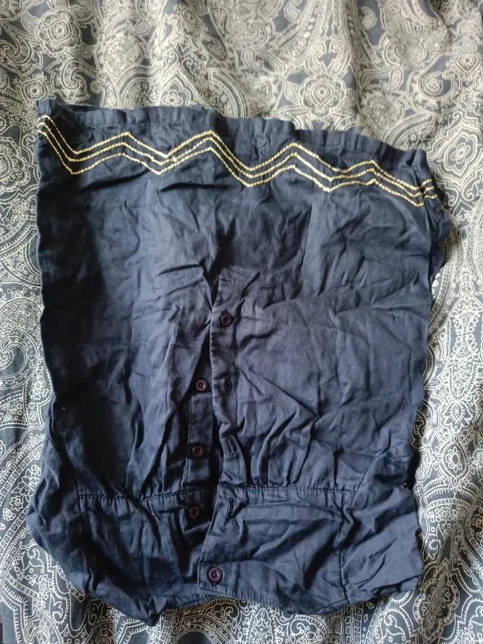 Robe manches courtes cadet Rousselle 12 mois bleu - photo numéro 4