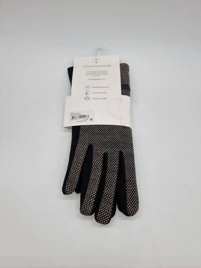 Lulu Castagnette gants tactiles noir blanc * collection prémium * - photo numéro 4