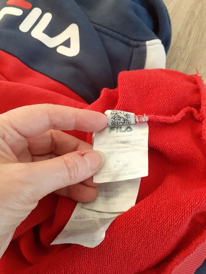 Sweat fila bleu blanc rouge t s - photo numéro 4