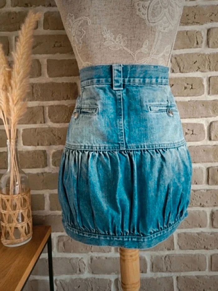 Jupe en jean bleu délavé Naf Naf M 38 - photo numéro 8