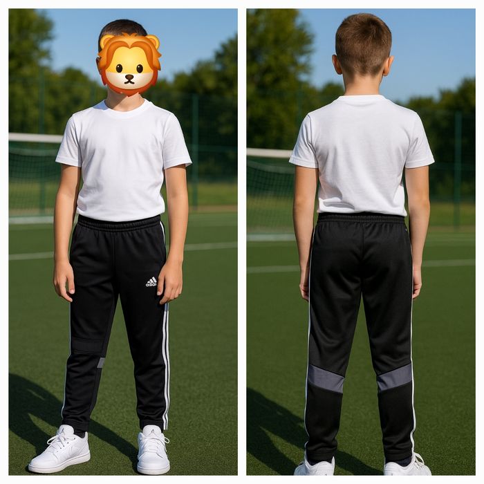 Adidas Sportswear Pantalon Entrainement T11/12ans- Noir&3 bandes sur le coté - Climalite&Coupe Slim - photo numéro 2