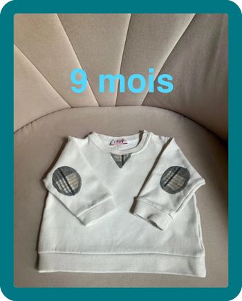 Sweat-shirt coton gratté très doux 9 mois - Il Gufo