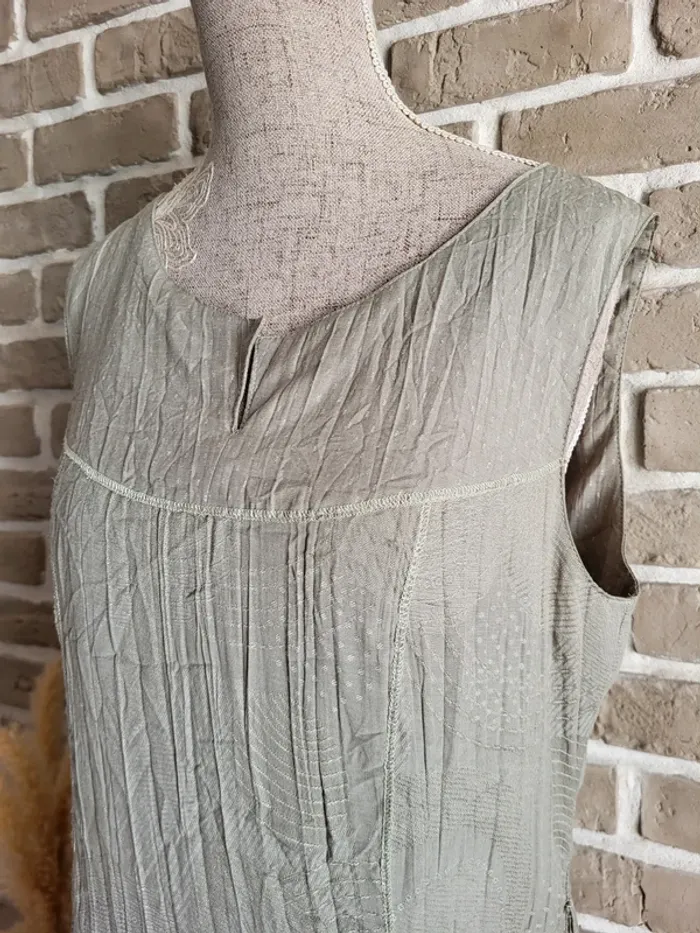 Robe vintage vert sauge Affinités d'Armand Thiery - Made in France - photo numéro 4