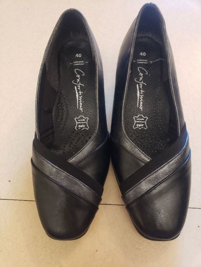 Escarpins confort tout cuir