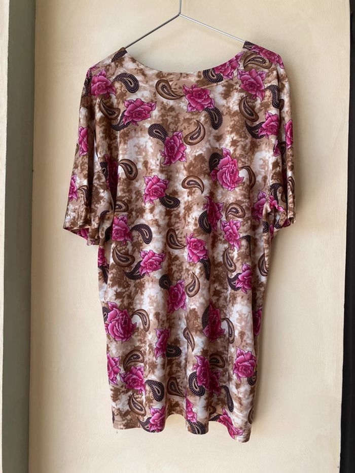 T-shirt à fleurs vintage 44/46 - photo numéro 8
