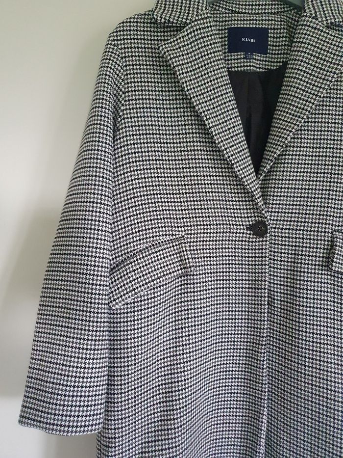 Manteau long pied de poule Kiabi M - photo numéro 3