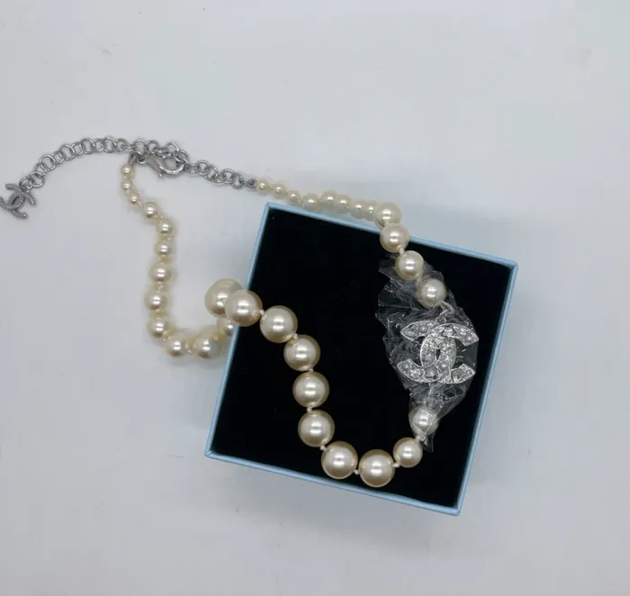 Collier perle neuf argenté - photo numéro 2