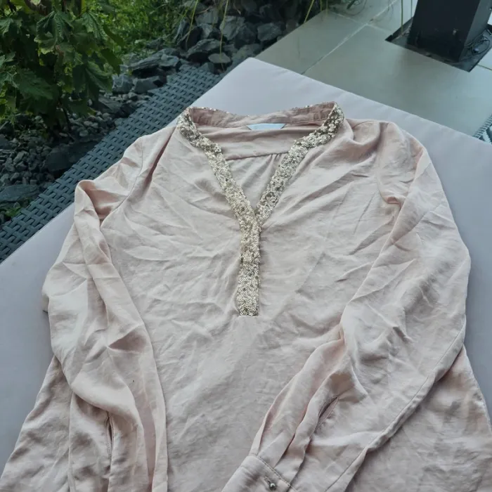 Chemisier fluide taille s sequins rose promod blouse - photo numéro 4