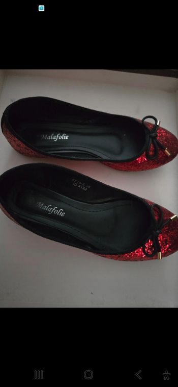 Ballerine scintillante rouge
